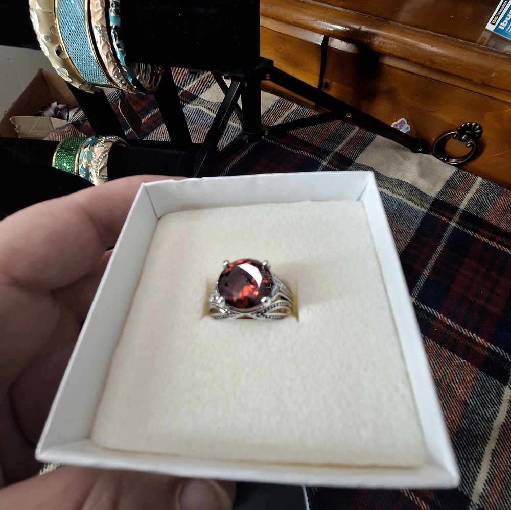Premier Designs Ruby Ring Rhodium Overlay - Picture 12 of 15